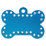 Swarovski Bling Bone Pet Tag - Laser Engraved Pet Accessory