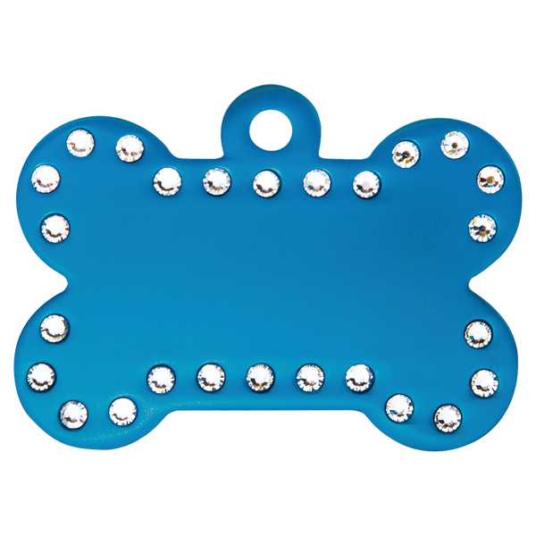 Swarovski Bling Bone Pet Tag - Laser Engraved Pet Accessory