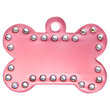 Swarovski Bling Bone Pet Tag - Laser Engraved Pet Accessory