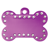 Swarovski Bling Bone Pet Tag - Laser Engraved Pet Accessory
