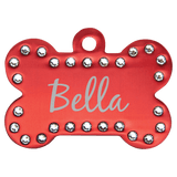 Swarovski Bling Bone Pet Tag - Laser Engraved Pet Accessory