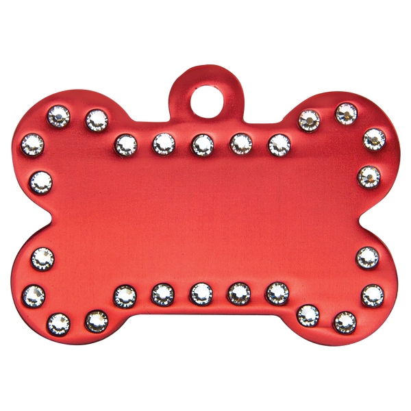 Swarovski Bling Bone Pet Tag - Laser Engraved Pet Accessory