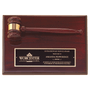 Gavel Plaque - Rosewood Piano Finish with Gavel - Custom Engraved Plaque