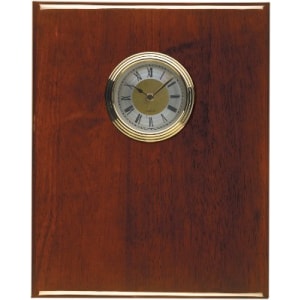 Custom Engraved Piano Finish Clock Plaque - LyteWork