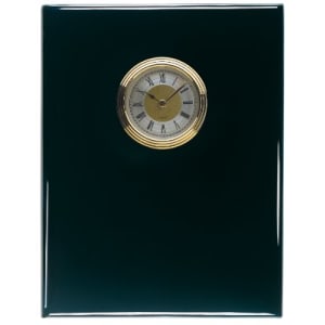 Custom Engraved Piano Finish Clock Plaque - LyteWork
