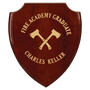 Rosewood Piano Finish Shield Plaque - Custom Engraved Plaque