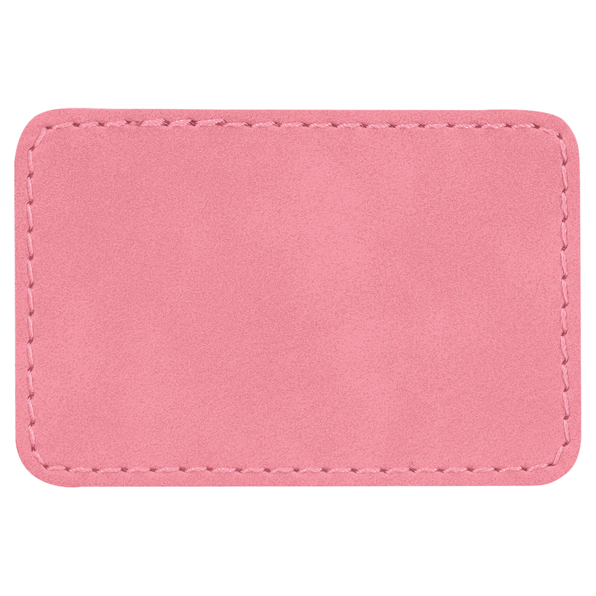 Pink with Black Engraving 3x2 Rectangle Hat Patches - Laser Engraved Leatherette