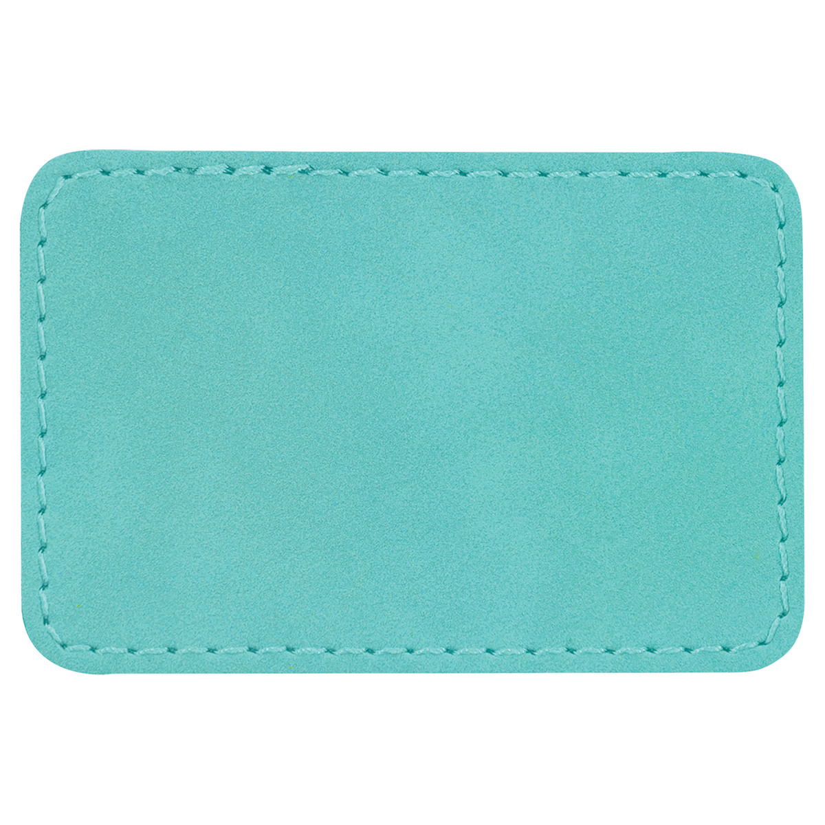 Teal with Black Engraving 3x2 Rectangle Hat Patches - Laser Engraved Leatherette