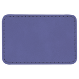 Purple with Black Engraving 3x2 Rectangle Hat Patches - Laser Engraved Leatherette
