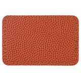 Basketball with Black Engraving 3x2 Rectangle Hat Patches - Laser Engraved Leatherette