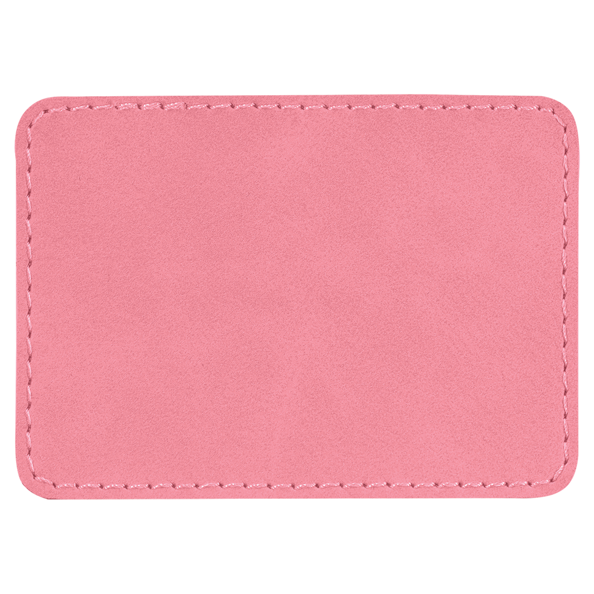 Pink with Black Engraving 3.5x2.5 Rectangle Hat Patches - Laser Engraved Leatherette