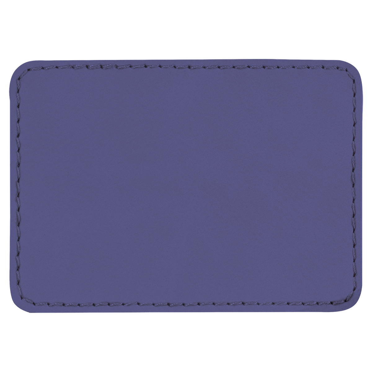 Purple with Black Engraving 3.5x2.5 Rectangle Hat Patches - Laser Engraved Leatherette