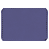 Purple with Black Engraving 3.5x2.5 Rectangle Hat Patches - Laser Engraved Leatherette