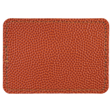 Basketball with Black Engraving 3.5x2.5 Rectangle Hat Patches - Laser Engraved Leatherette