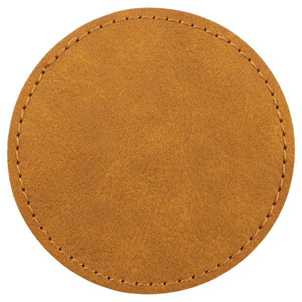 3" Premier Leatherette Round Patch Adhesive - Creekside Collection