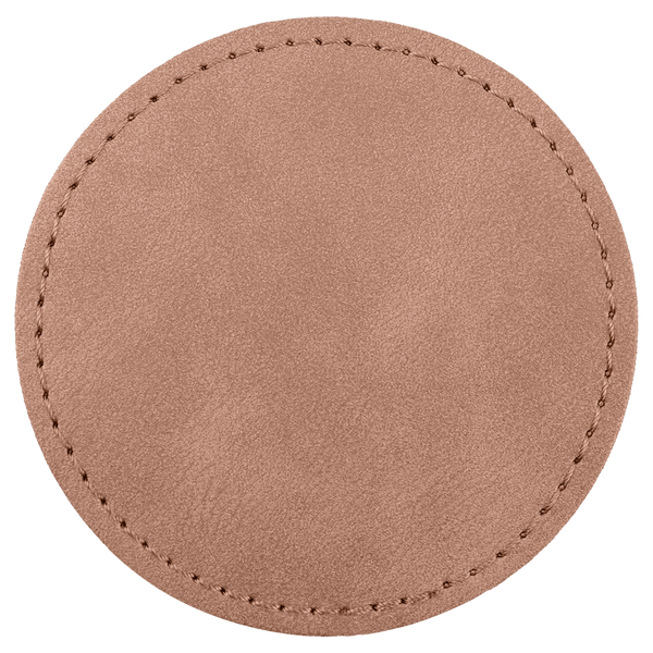 3" Premier Leatherette Round Patch Adhesive - Creekside Collection