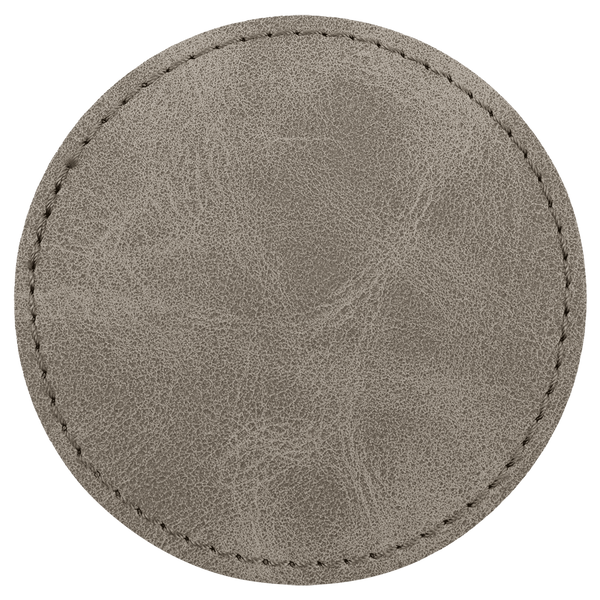 3" Premier Leatherette Round Patch Adhesive - Creekside Collection