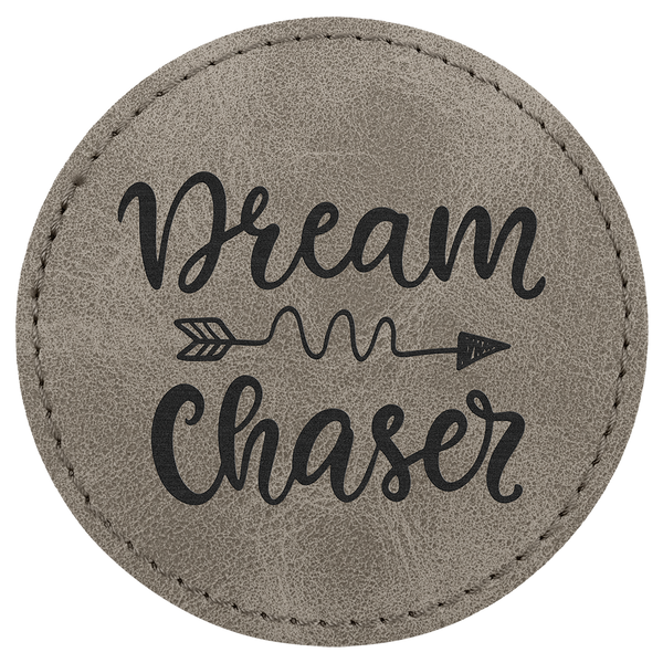 3" Premier Leatherette Round Patch Adhesive - Creekside Collection