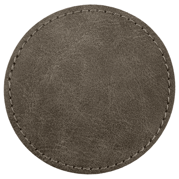 3" Premier Leatherette Round Patch Adhesive - Creekside Collection