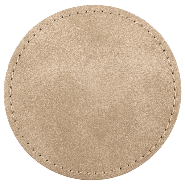 3" Premier Leatherette Round Patch Adhesive - Creekside Collection