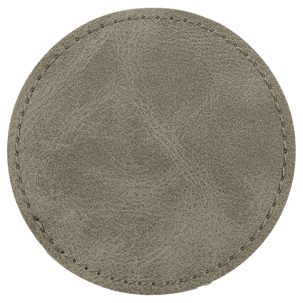 3" Premier Leatherette Round Patch Adhesive - Creekside Collection