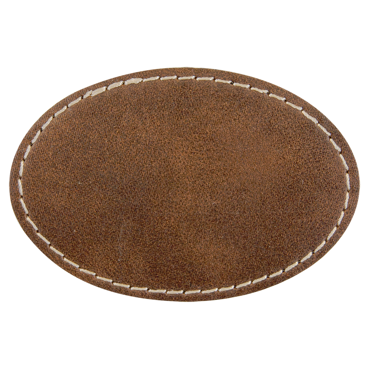 Rustic with Gold Engraving 3x2 Oval Hat Patches with - Laser Engraved Leatherette