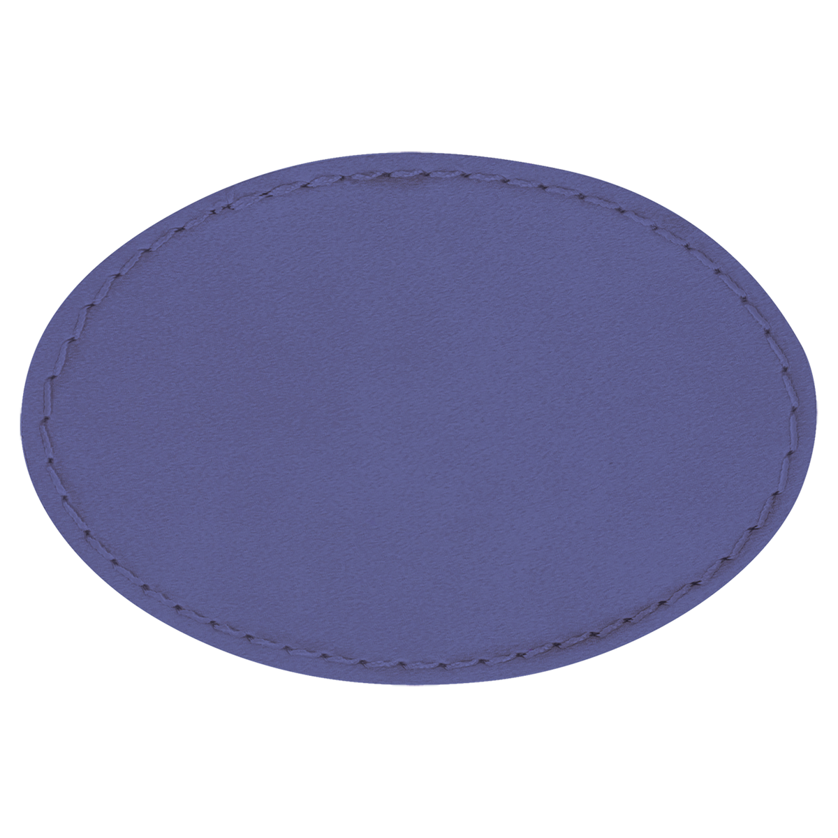 Purple with Black Engraving 3x2 Oval Hat Patches with - Laser Engraved Leatherette