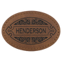 3" x 2" Premier Laserable Leatherette Oval Patch Adhesive - Creekside Collection