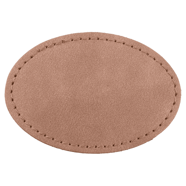 3" x 2" Premier Laserable Leatherette Oval Patch Adhesive - Creekside Collection