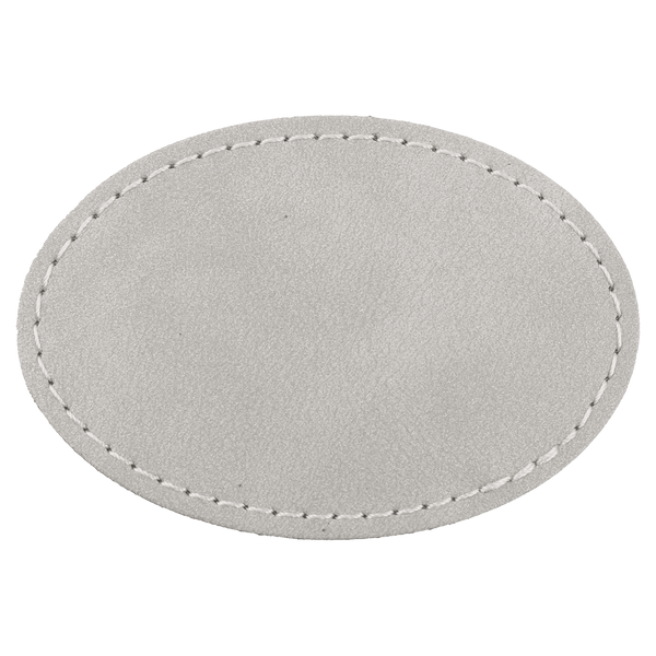 3" x 2" Premier Laserable Leatherette Oval Patch Adhesive - Creekside Collection