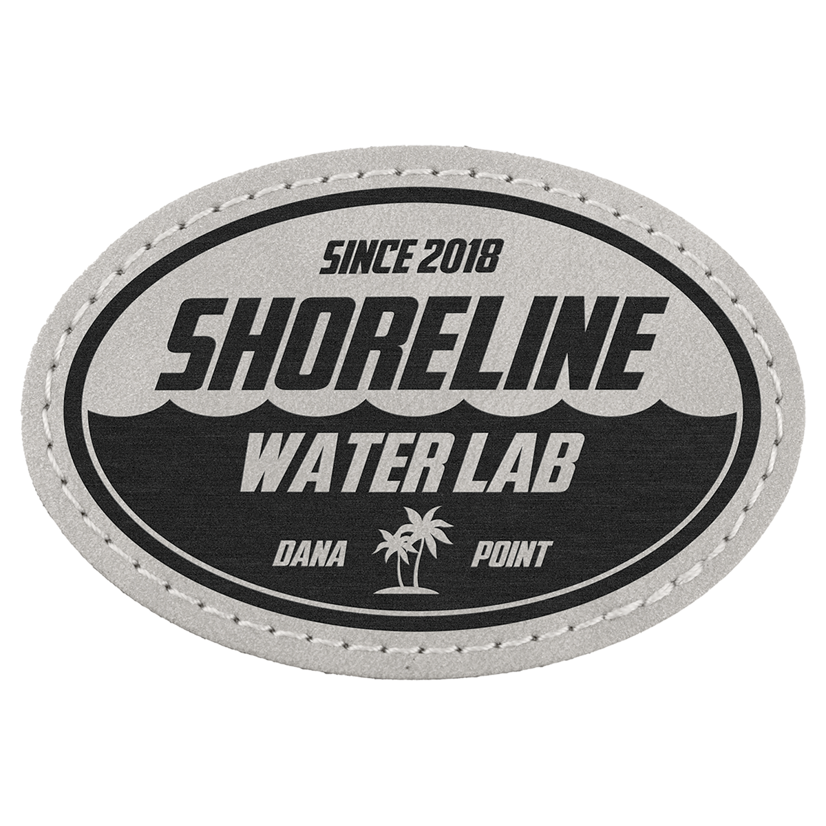3" x 2" Premier Laserable Leatherette Oval Patch Adhesive - Creekside Collection