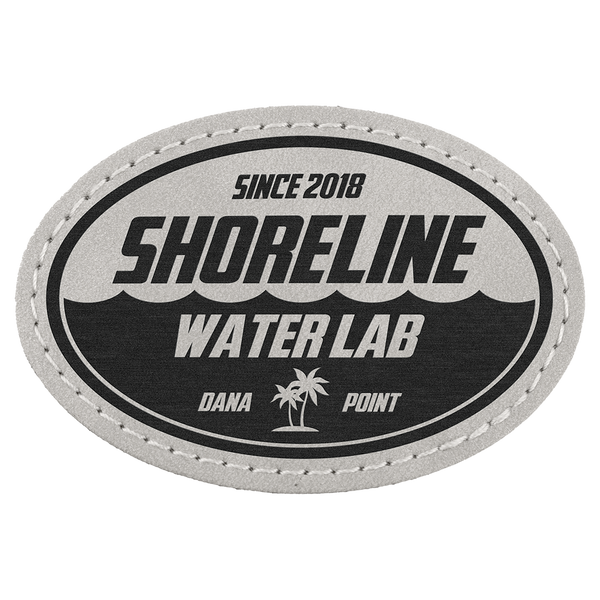 3" x 2" Premier Laserable Leatherette Oval Patch Adhesive - Creekside Collection