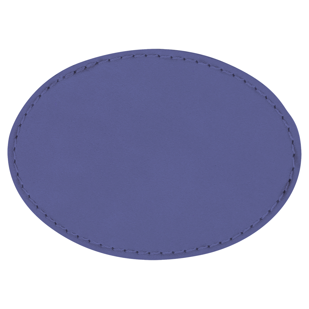 Purple with Black Engraving 3.5x2.5 Oval Hat Patches - Laser Engraved Leatherette