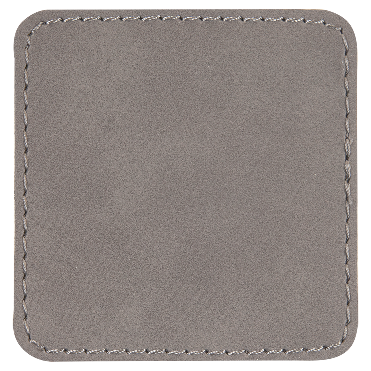 Gray with Black Engraving 2.5x2.5 Square Hat Patches - Laser Engraved Leatherette