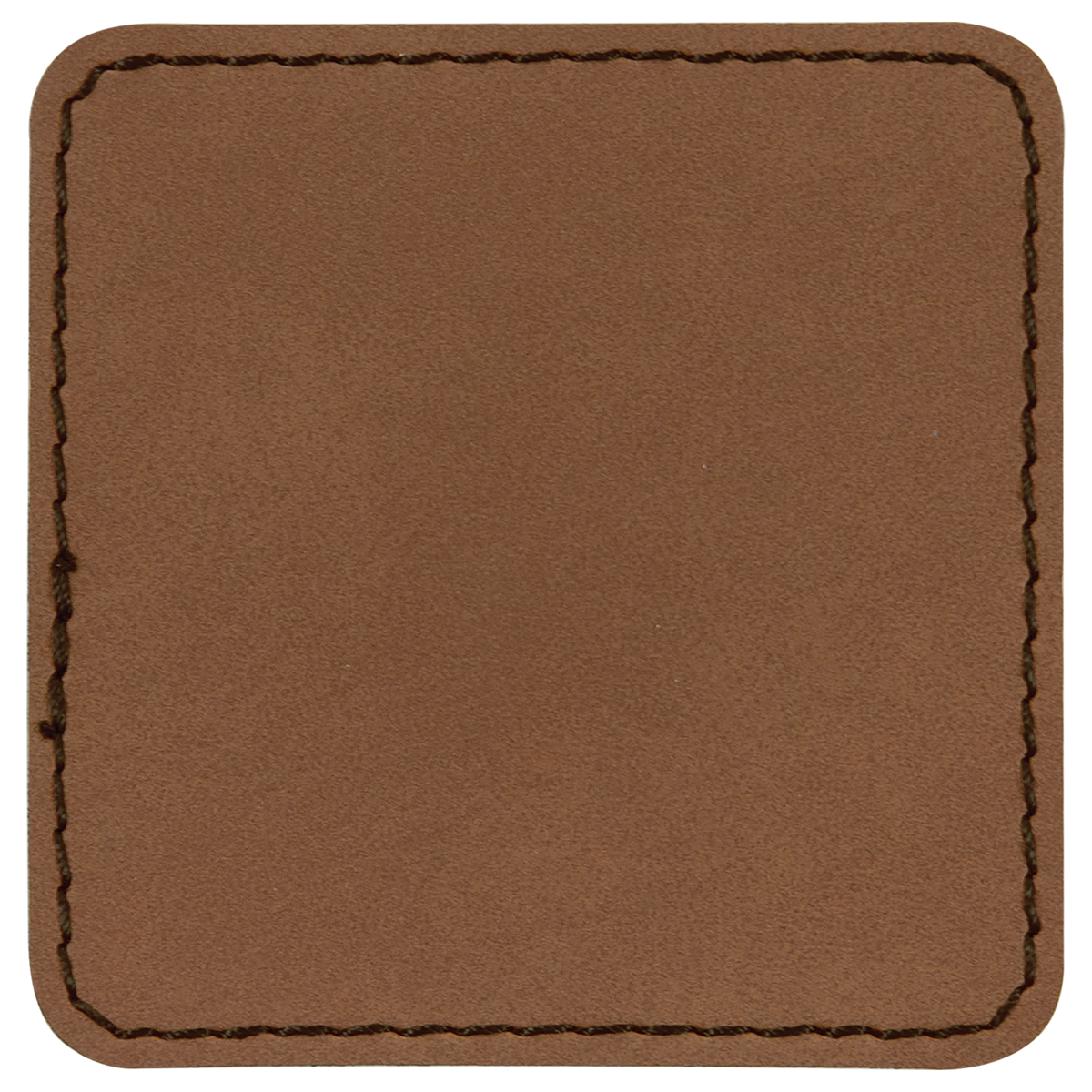 Dark Brown with Black Engraving 2.5x2.5 Square Hat Patches - Laser Engraved Leatherette