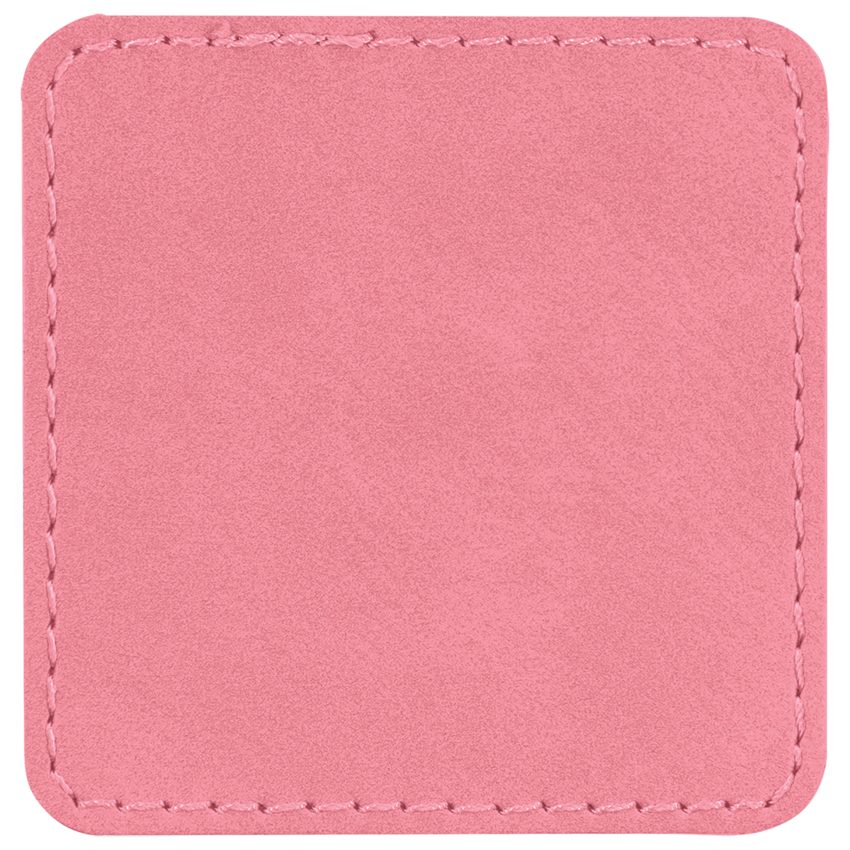 Pink with Black Engraving 2.5x2.5 Square Hat Patches - Laser Engraved Leatherette