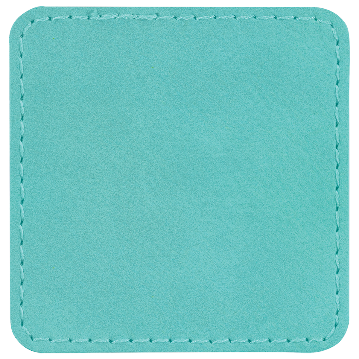 Teal with Black Engraving 2.5x2.5 Square Hat Patches - Laser Engraved Leatherette
