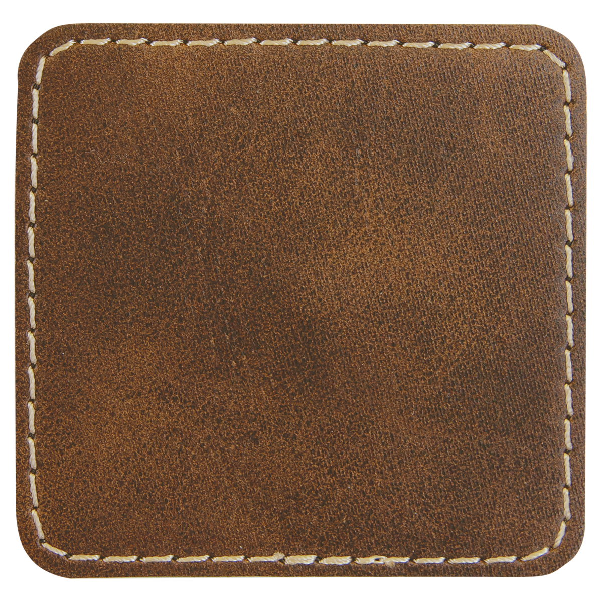 Rustic with Gold Engraving 2.5x2.5 Square Hat Patches - Laser Engraved Leatherette