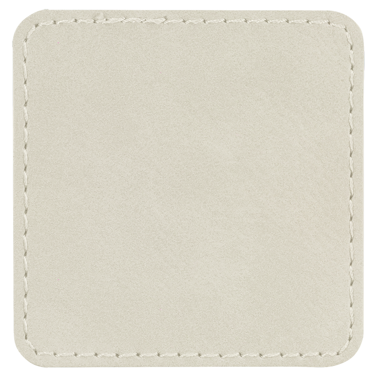 White with Black Engraving 2.5x2.5 Square Hat Patches - Laser Engraved Leatherette