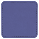 Purple with Black Engraving 2.5x2.5 Square Hat Patches - Laser Engraved Leatherette