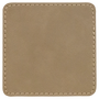Light Brown with Black Engraving 2.5x2.5 Square Hat Patches - Laser Engraved Leatherette
