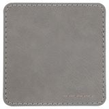 Gray with Black Engraving 2.5x2.5 Square Hat Patches - Laser Engraved Leatherette