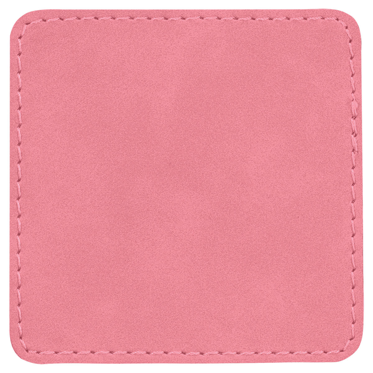 Pink with Black Engraving 2.5x2.5 Square Hat Patches - Laser Engraved Leatherette