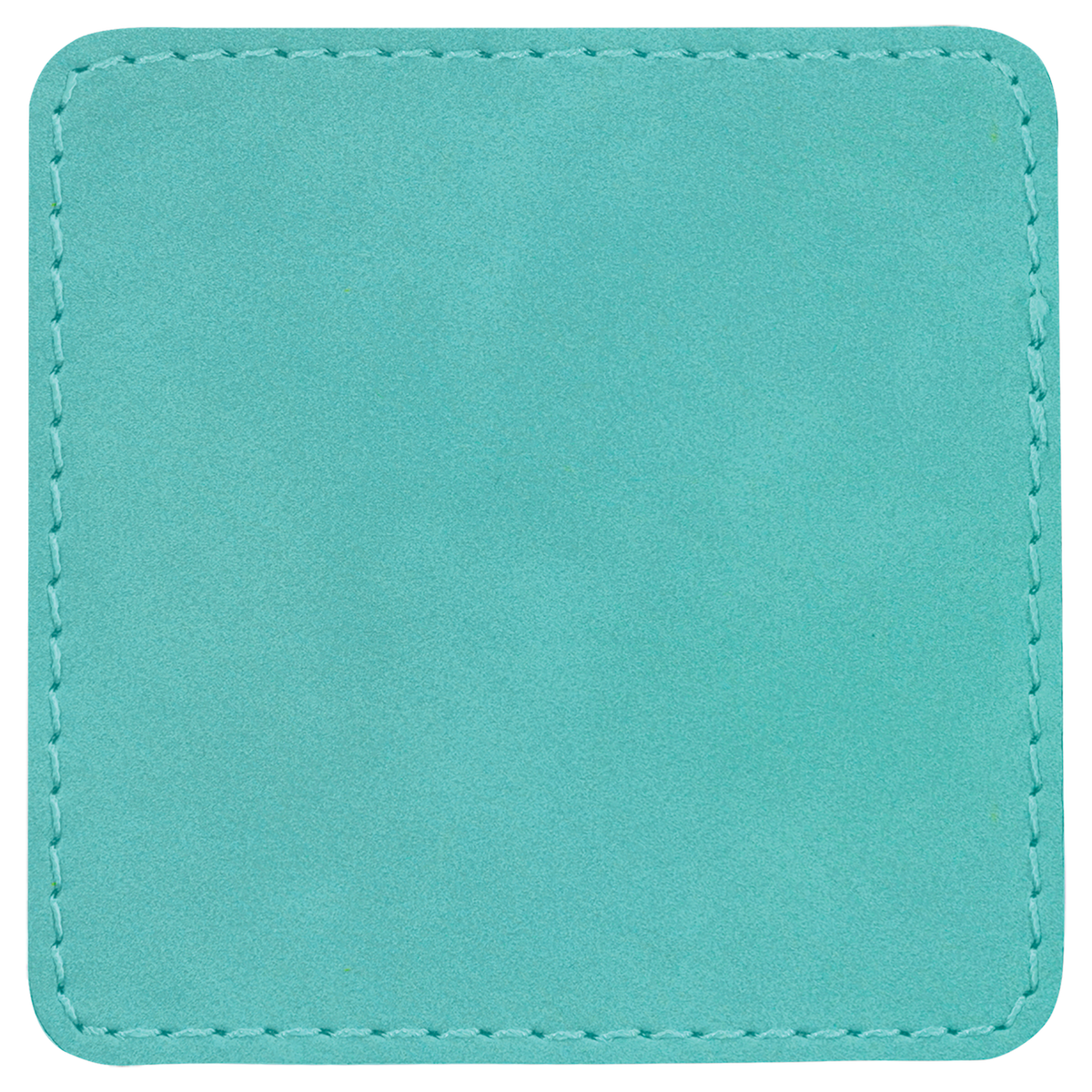 Teal with Black Engraving 2.5x2.5 Square Hat Patches - Laser Engraved Leatherette