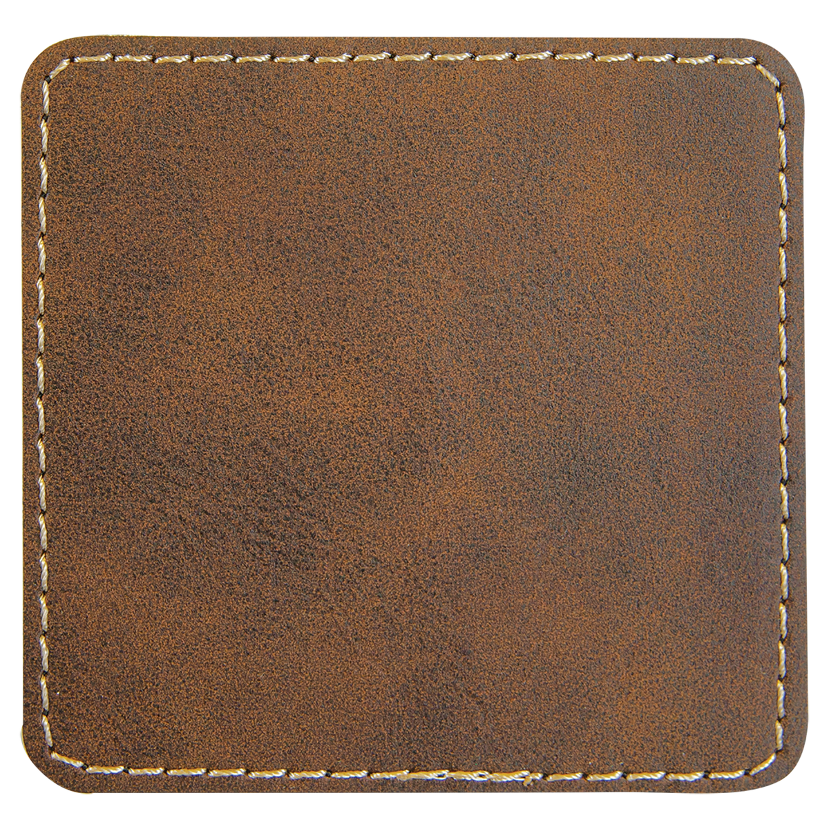 Rustic with Gold Engraving 2.5x2.5 Square Hat Patches - Laser Engraved Leatherette