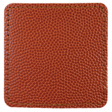 Basketball with Black Engraving 2.5x2.5 Square Hat Patches - Laser Engraved Leatherette
