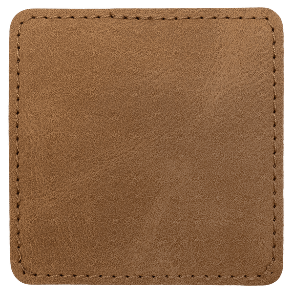 3" Premier Laserable Leatherette Square Patch Adhesive - Creekside Collection