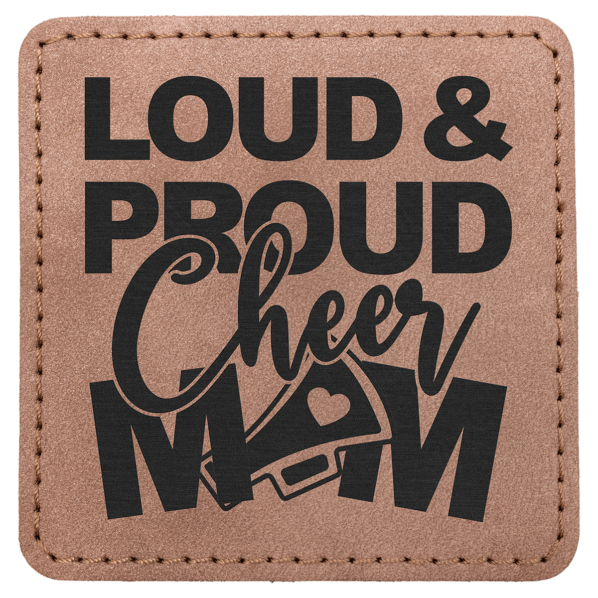 3" Premier Laserable Leatherette Square Patch Adhesive - Creekside Collection