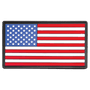 A 1 3/4" x 3 1/4" American Flag PVC Patch Adhesive