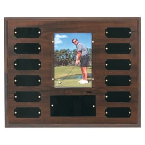 Genuine Walnut Completed Perpetual Plaque - Custom Engraved Plaque